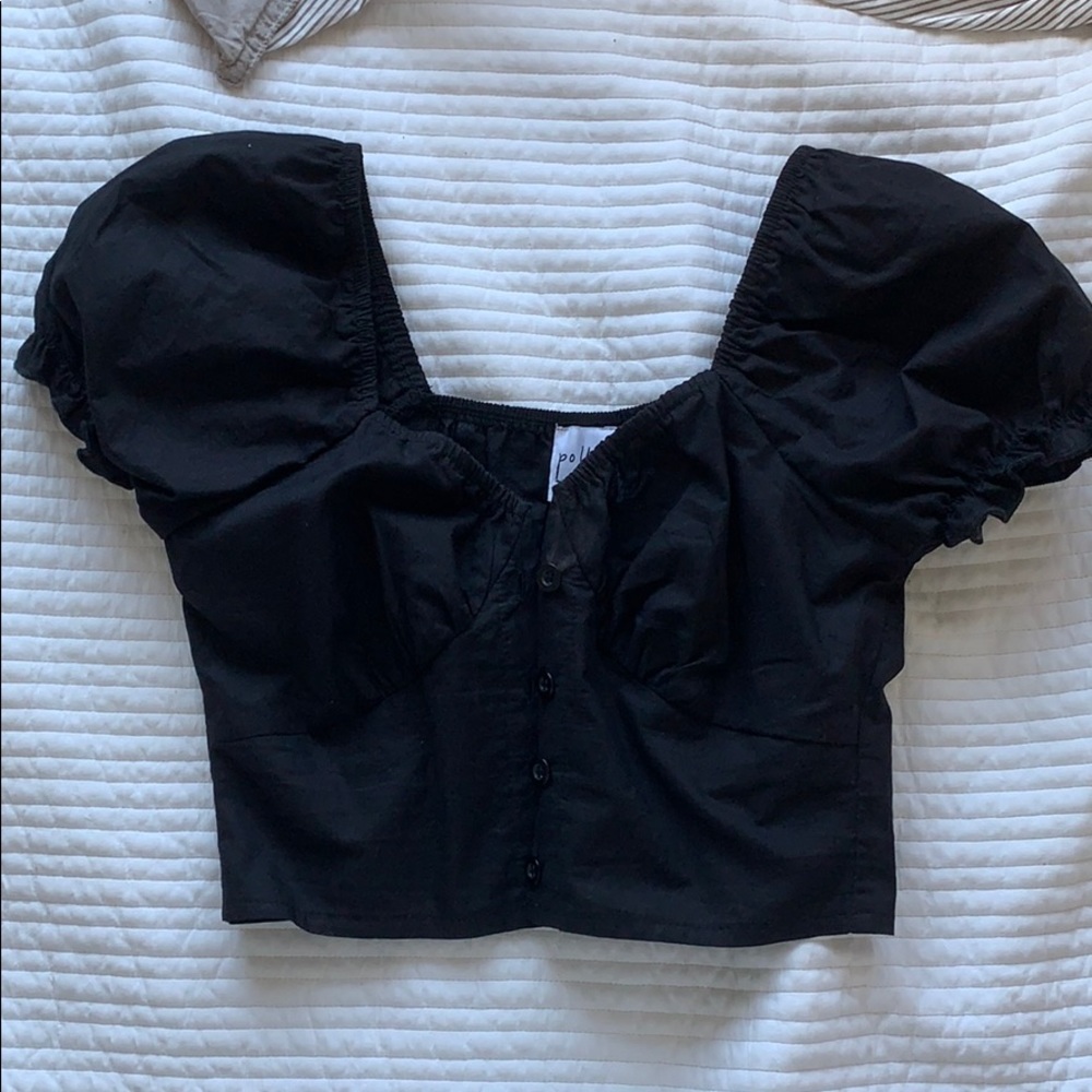 Princess Polly Abe Crop Top Black